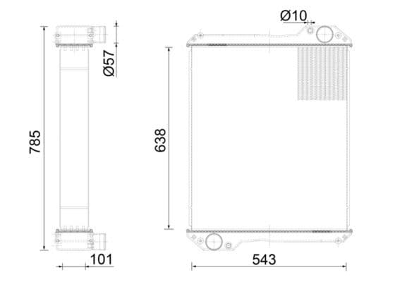 Motorradiator past: CASE IH 120 CVT, 130 CVT, 150 CVT, 170 CVT, 120, 130, 150, 170  CATERPILLAR 416 E, 422 E, 428 E, 430 E, 432 E, 434 E, 442 E, 444 E