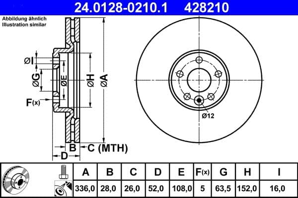 Brake disc Voor Links/Rechts past: VOLVO S60 II, S80 II, V60 I, V70 III, XC70 II 1.5-4.4 03.06-12.18