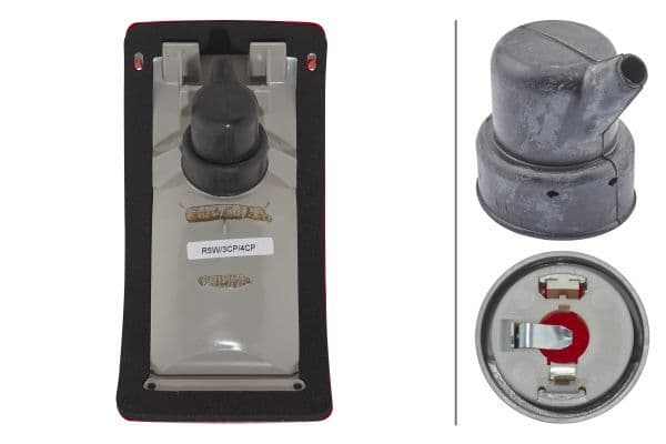 Achterlicht Links/Rechts (R5W, 12/24V, parkeerlicht, aansluiting: 2PIN) past: NEOPLAN CENTROLINER, CITYLINER, EUROLINER, STARLINER, TRANSLINER 09.90-