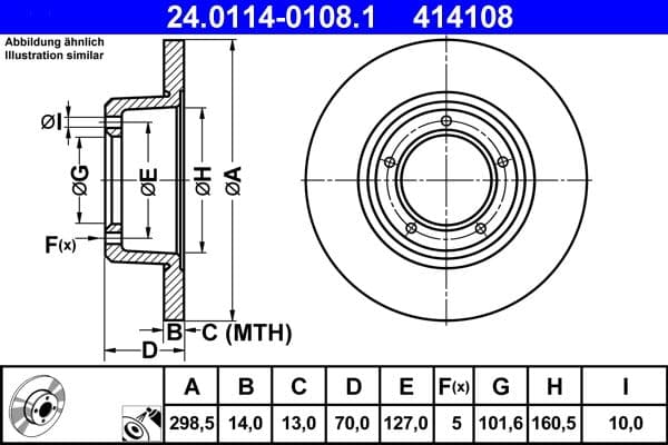 Brake disc Voor Links/Rechts past: LAND ROVER 110/127, 90 I, DEFENDER, DISCOVERY I, DISCOVERY II, RANGE ROVER I 2.0-4.0 07.70-02.16
