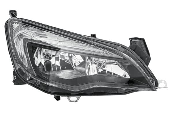 Koplamp Rechts (H7/H7/W21, elektrisch, met motor, met gloeilamp, kleur invoegen: zwart) past: OPEL ASTRA J 09.12-04.18