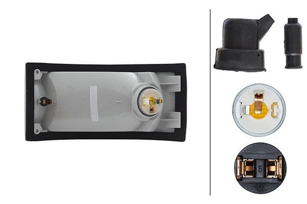 Knipperlicht voor Links/Rechts (kleur van het glas: transparant, P21W/W5W, parkeerlicht, met lampvoet, met een positie) past: NEOPLAN CENTROLINER, EUROLINER, STARLINER 09.96-