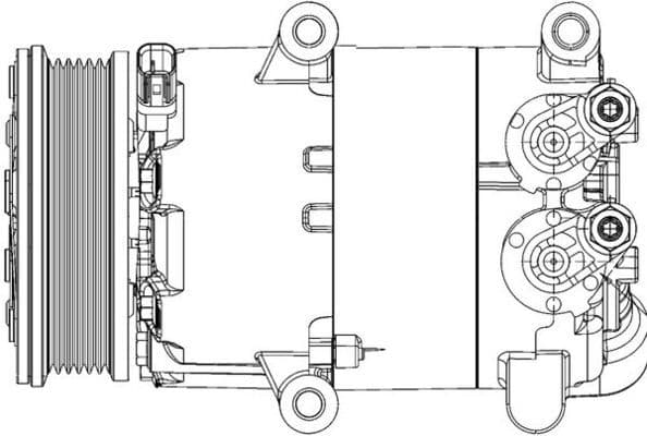 Airconditioning compressor past: VOLVO S60 II, S80 II, V40, V60 I, V70 III  FORD C-MAX II, FOCUS III, GALAXY II, GALAXY MK II, GRAND C-MAX, MONDEO IV, S-MAX 1.6-1.6LPG 03.07-02.20