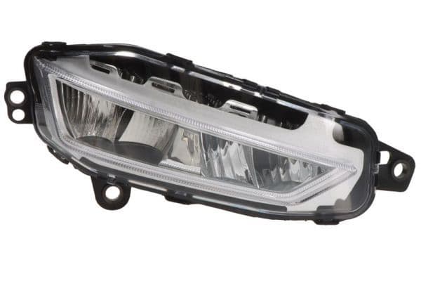 Mistlamp Rechts (LED, zilveren frame) 24V past: VOLVO FH III 02.20-
