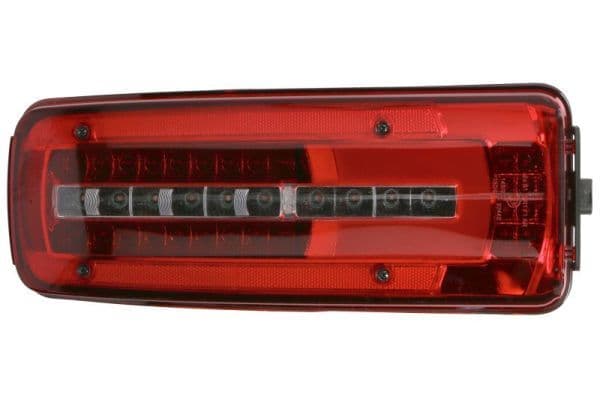Achterlicht Links (LED, 24V, met indicator, anti-fog licht, achteruitrijlicht, met stoplicht, parkeerlicht, met plaatverlichting, zijspeling) past: DAF CF, LF, XF 106 10.12-
