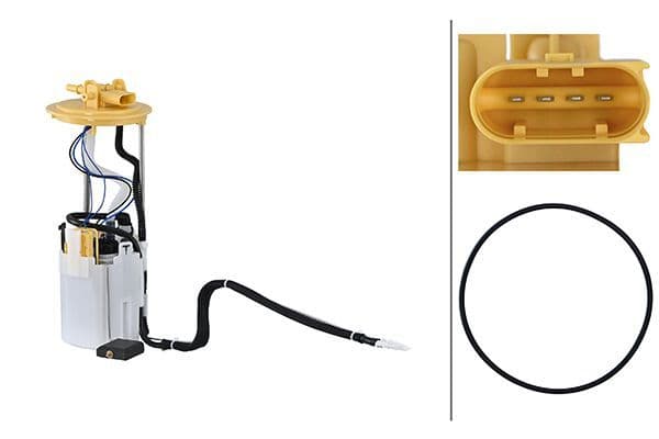 Elektrische brandstofpomp (module) past: MERCEDES SPRINTER 3,5-T (B906), SPRINTER 3-T (B906), SPRINTER 4,6-T (B906), SPRINTER 5-T (B906) 2.1D/2.2D/3.0D 06.06-12.18