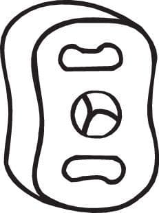 Uitlaatsysteem hanger past: OPEL ASTRA H, ASTRA H CLASSIC, ASTRA H GTC, ZAFIRA B 1.7D 02.07-