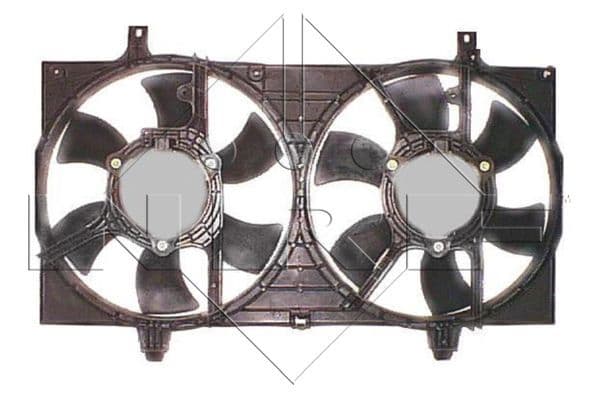 Radiatorventilator (met huisvesting) past: NISSAN ALMERA II, ALMERA TINO, PRIMERA 1.5-2.2D 01.00-10.08