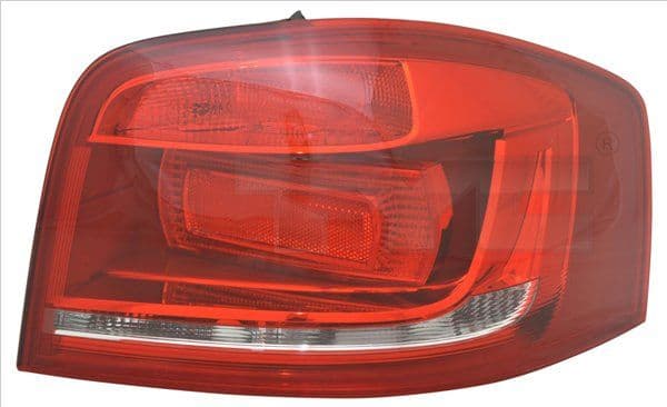 Achterlicht Rechts (extern, P21W/R10W/W16W, kleur indicator wit, kleur van het glas red) past: AUDI A3 8P 05.03-05.08