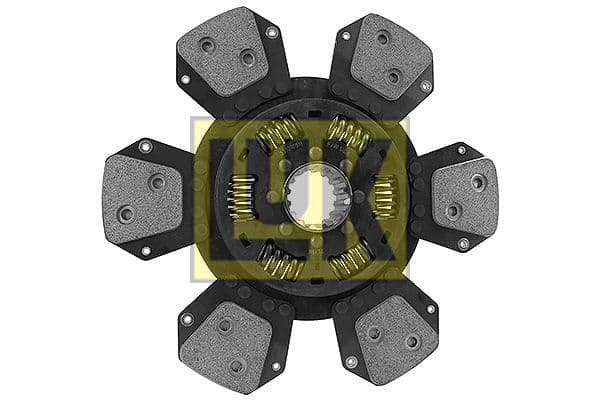 Koppelingsplaat/plaat keramiek (310mm  aantal peddels: 6) past: RENAULT 700 M, 704 M, 720 M, 724 M, 750 MI, 754 MI, 800 M, 804 MI, 850 MI, 854 MI, 85, 85 X, 68-12 RA, 68-12 RS, 75-12 LS, 75-12 RA