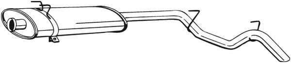 Uitlaatsysteem achterste geluiddemper past: OPEL MOVANO A  RENAULT MASTER II 2.2D/2.8D 12.97-