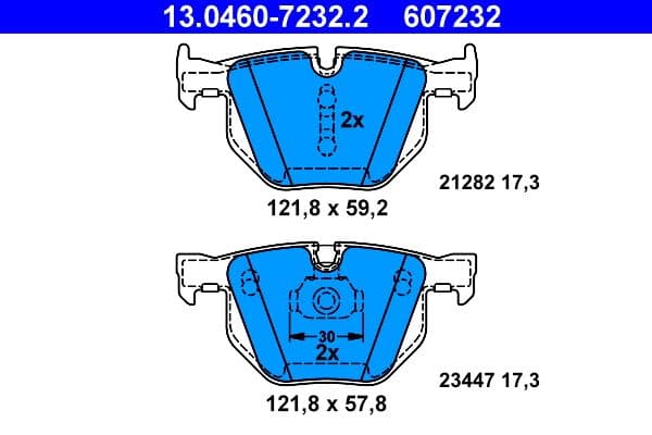 Remblokken set Achter , past: BMW X5 (E70), X5 (F15, F85), X6 (E71, E72), X6 (F16, F86) 2.0-3.0D 10.06-07.19