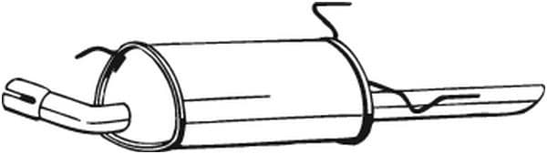 Uitlaatsysteem achterste geluiddemper past: OPEL VECTRA B 1.6 10.95-07.03