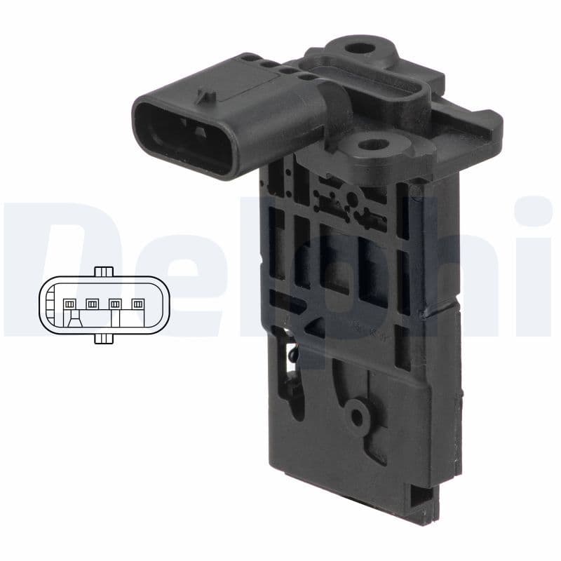 Luchtstroommeter (4 pin, patroon) past: FORD C-MAX II, FOCUS III, KUGA II, TOURNEO CONNECT V408 NADWOZIE WIELKO, TRANSIT CONNECT V408 1.5D/2.0D 09.14-