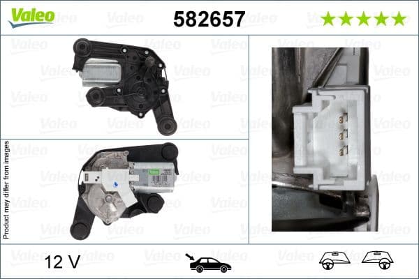 Ruitenwissermotor Achter past: DS DS 3  CITROEN DS3 11.09-07.19