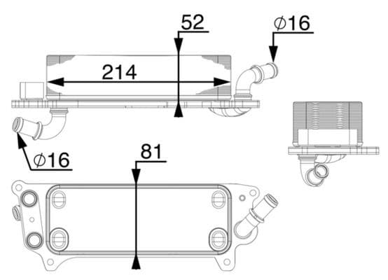 Olie radiator past: AUDI A6 ALLROAD C7, A6 C7, A7 1.8-4.0 10.10-09.18