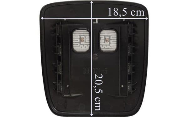 Zijspiegel glas Links/Rechts (210 x190mm, met verwarming) past: DAF XF 106 10.12-