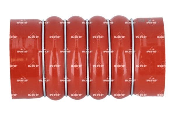 Intercooler slang (Inlaat zijde, 99/100mm/108mmx209mm, red) past: MERCEDES AXOR, AXOR 2, O 340, O 403, OH, SK, TOURISMO (O 350) OM402.970-OM926.999 01.70-