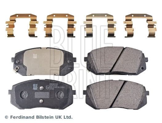 Remblokken set Voor (met een dempingskussen  met slot), past: HYUNDAI I40 I, I40 I CW, IX35, KONA, TUCSON  KIA CEE'D, CEED, SELTOS, SOUL II, SPORTAGE III, SPORTAGE IV 1.0-Electric 08.09-