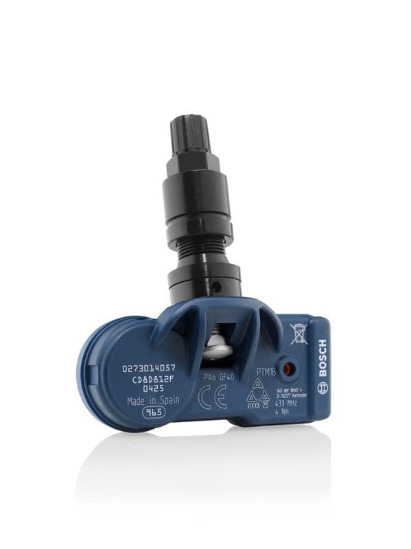 TPMS wiel luchtsensor BOSCH Quick-Fit+, universeel programmeerbaar, instelbaar  met aluminium ventiel (zwart), 433 MHz, EUROPA (vereist programmering) personenwagens