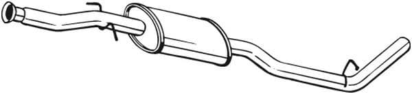 Middendemper uitlaatsysteem past: RENAULT KANGOO, KANGOO EXPRESS 1.5D 06.05-