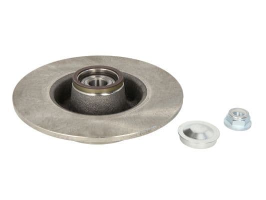 Brake disc Achter Links/Rechts (met ABS ring) past: DACIA SANDERO II  NISSAN NOTE  RENAULT CLIO III, MEGANE II, MODUS, SANDERO/STEPWAY II, THALIA II, THALIA III, TWINGO II, WIND 0.9-2.0 09.02-