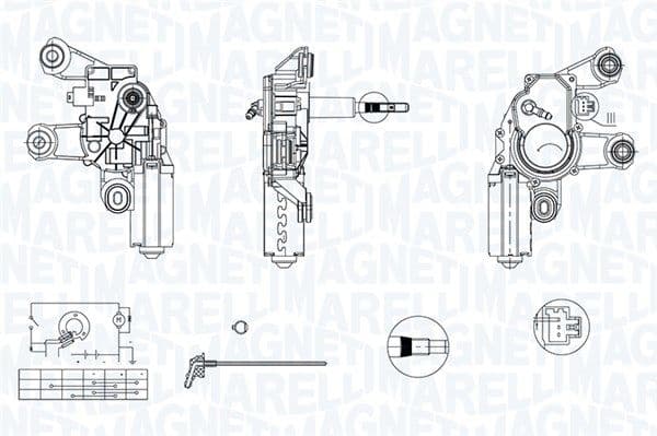 Ruitenwissermotor Achter past: FORD TOURNEO CONNECT, TRANSIT CONNECT 06.02-12.13