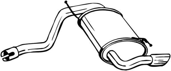 Uitlaatsysteem achterste geluiddemper past: DACIA DUSTER  RENAULT DUSTER 1.5D/1.6 06.10-