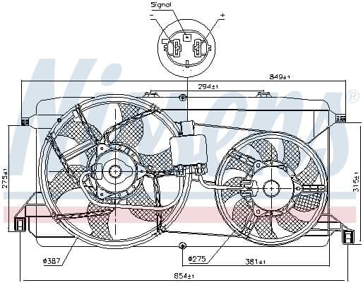 Radiatorventilator (met huisvesting) past: FORD TRANSIT, TRANSIT TOURNEO 2.2D-2.3LPG 04.06-12.14