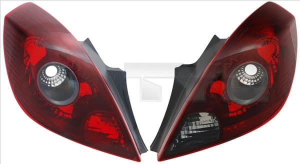 Achterlicht Rechts (kleur indicator wit, kleur van het glas grijs) past: OPEL CORSA D Hatchback 3D 01.11-12.14