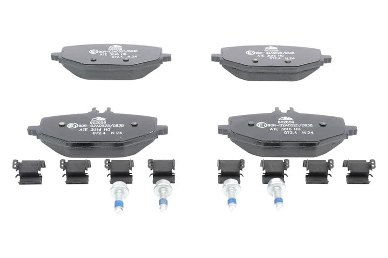 Remblokken set Achter (met remklauw geleidingsbouten), past: MERCEDES G (W463), GLE (C167), GLE (V167), GLS (X167) 2.0D-4.0H 01.18-