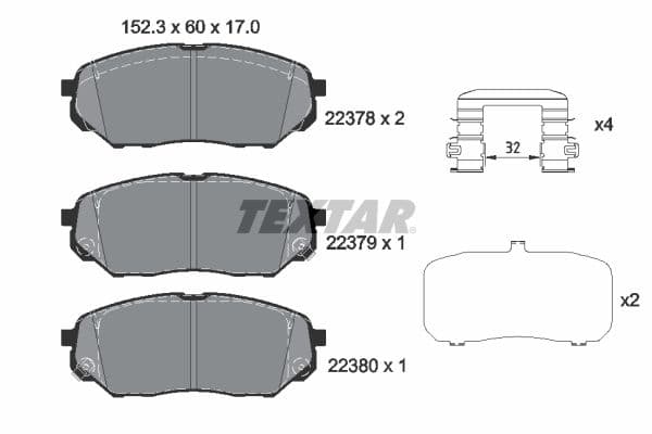 Remblokken set Voor , past: HYUNDAI SANTA FE IV  KIA SORENTO II, SORENTO III 2.0D-3.5 06.09-12.20