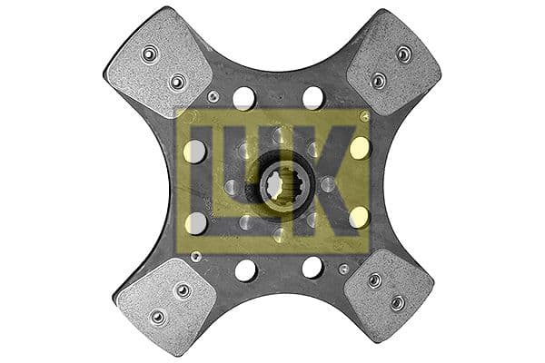 Koppelingsplaat/plaat keramiek (280mm  aantal peddels: 4) past: URSUS 11034, 11054, 11064  CASE IH 105 C, 85 A 2WD, 85 A 4WD, 85 C, 95 A 2WD, 95 A 4WD, 95 C, JX100, JX75, 1060 C, 1060 V, 1070 C