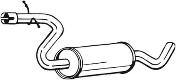 Middendemper uitlaatsysteem past: VW GOLF PLUS V, GOLF V 1.4 10.03-11.06