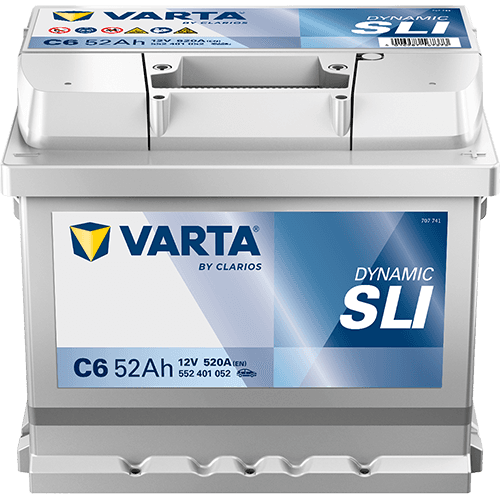 Batterij VARTA 12V 52Ah/520A (EN) Dynamic SLI (R+) 207x175x175 B13 - montageflens 10,5 mm (beginnen)