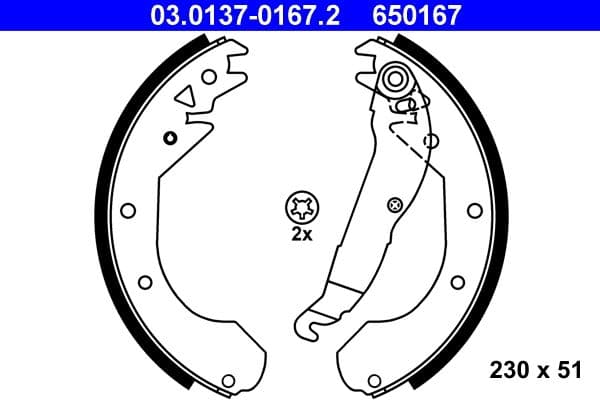 Brake shoe set