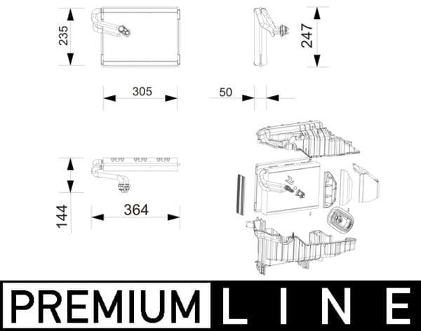 Airconditioning verdamper past: AUDI A5, A6 ALLROAD C8, A6 C8, A7, E-TRON, Q8 E-TRON 2.0-Electric 08.18-