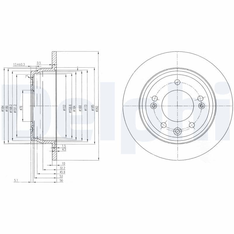 Remschijf set (2 stuks) Achter Links/Rechts past: HYUNDAI I30, IX35, TUCSON  KIA CEE'D, PRO CEE'D, SPORTAGE II, SPORTAGE III, VENGA 1.4-2.0LPG 08.04-05.23