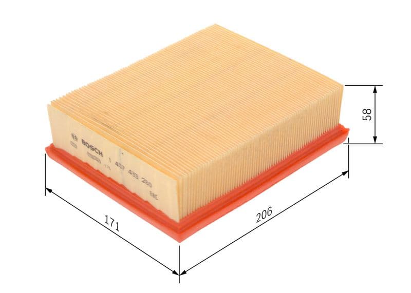 Luchtfilter (Patroon) past: CITROEN XSARA, XSARA PICASSO  PEUGEOT 206 1.8/1.9D/2.0 07.98-06.12