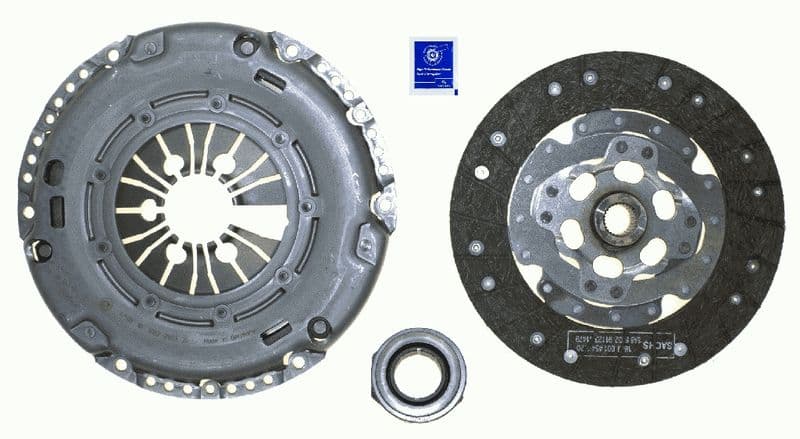 Koppelingskit met lager (228mm) past: AUDI A1, A3, TT  SEAT CORDOBA, CORDOBA VARIO, IBIZA II, IBIZA III, IBIZA IV, IBIZA IV SC, IBIZA IV ST, LEON, TOLEDO I, TOLEDO II 1.6D/1.8/1.9D 07.95-08.15