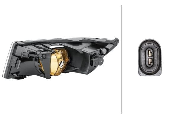 Mistlamp Voor Rechts (H8/P21W, RS/SCOUT) past: SKODA FABIA II, ROOMSTER 03.10-04.15