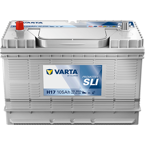Batterij 12V 105Ah/800A (EN) PROMOTIVE SLI (L+) 330x172x240 B01 - montageflens 10,5 mm (Beginnen)