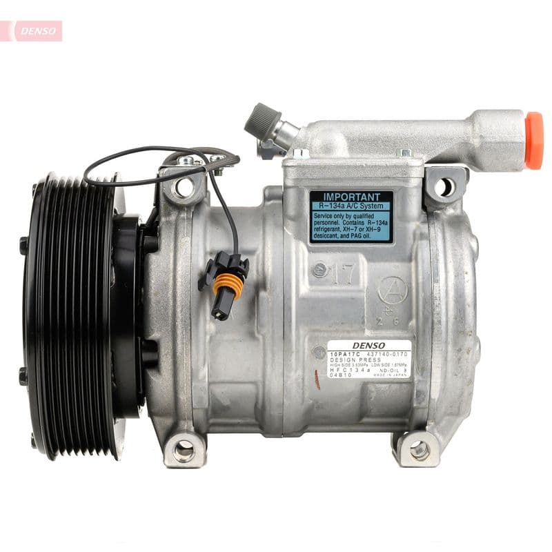 Airconditioning compressor 12V (R134a) past: JOHN DEERE 300D, 310D, 315D, 410D, 4700, 510D, 5210, 5220, 5310, 5320, 5320N, 5410, 5420, 5420N, 5510, 5520, 5520N, 6100, 6200, 6300, 6400, 6403, 6506