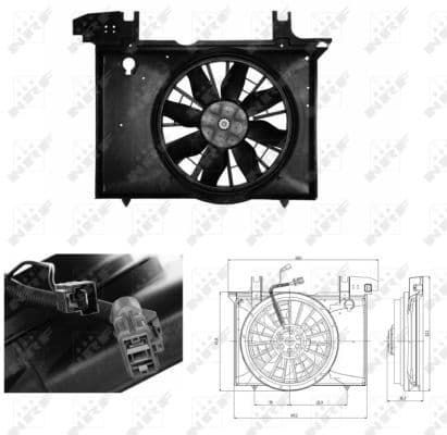 Radiatorventilator (met huisvesting) past: VOLVO 850, C70 I, S70, V70 I, XC70 I 2.0-2.4CNG 08.91-10.05