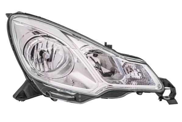 Koplamp Rechts (H1/H7/PY21W/W5W, elektrisch, met motor, kleur invoegen: verchroomd) past: CITROEN C3 II, DS3 01.09-05.14