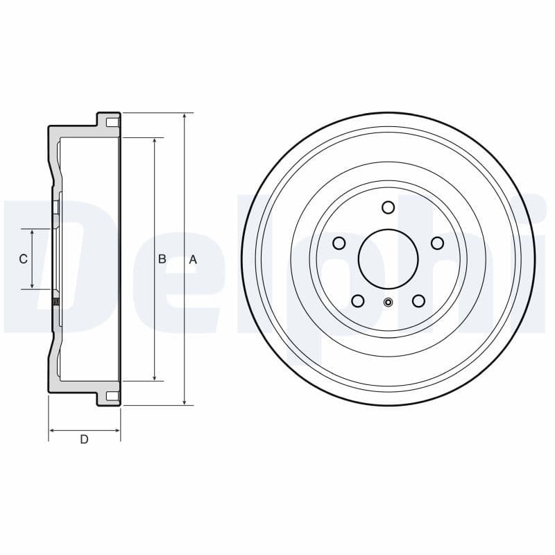 Brake drum Achter past: FORD TOURNEO COURIER V769, TRANSIT COURIER V769 1.0/1.5D 07.23-