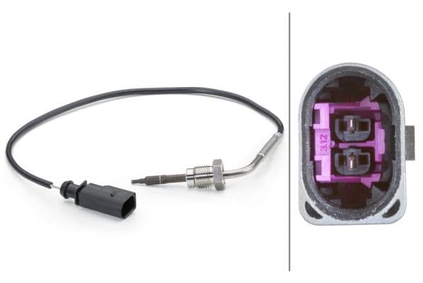 Uitlaatgastemperatuursensor (Voor turbo) past: AUDI A4 ALLROAD B8, A4 B8, A5, A6 ALLROAD C7, A6 C7, A7, A8 D4, Q5, Q7  VW TOUAREG 3.0D 11.07-09.18