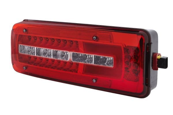 Achterlicht Links (LED, 24V, met indicator, anti-fog licht, achteruitrijlicht, met stoplicht, parkeerlicht, met plaatverlichting) past: DAF CF, LF, XF 106 10.12-