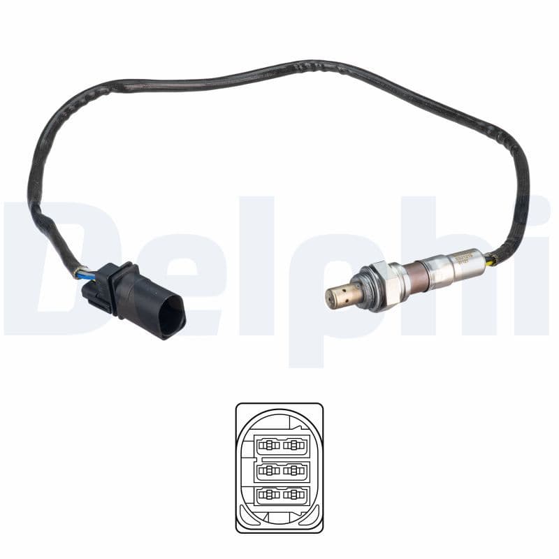 Lambda sonde (520mm) past: ABARTH PUNTO, PUNTO EVO  ALFA ROMEO GIULIETTA, MITO  FIAT 500, 500 C, 500L, 500X, BRAVO II, PANDA, PUNTO, PUNTO EVO  JEEP RENEGADE  LANCIA DELTA III 0.9-1.4LPG 08.08-
