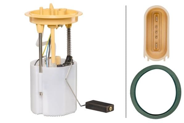 Elektrische brandstofpomp (module) past: AUDI A3, A6 C5, A6 C6  FORD FOCUS II  SEAT ALTEA, ALTEA XL, LEON, TOLEDO II, TOLEDO III  SKODA OCTAVIA I, OCTAVIA II, YETI  VW BEETLE, EOS 1.4-2.7D 09.96-08.20